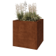 Cortenstaal plantenbak - Vierkant - 100 x 100 x 100 cm - Met bodemplaat