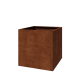 Cortenstaal plantenbak - Vierkant - 100 x 100 x 100 cm - Met bodemplaat
