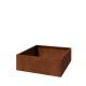 Cortenstaal plantenbak - Vierkant - 120 x 120 x 40 cm - Met bodemplaat
