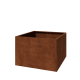 Cortenstaal plantenbak - Vierkant - 120 x 120 x 80 cm - Met bodemplaat
