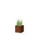 Cortenstaal plantenbak - Vierkant - 30 x 30 x 30 cm - Met bodemplaat