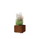 Cortenstaal plantenbak - Vierkant - 40 x 40 x 30 cm - Met bodemplaat - Met poten
