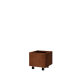 Cortenstaal plantenbak - Vierkant - 40 x 40 x 30 cm - Met bodemplaat - Met wielen