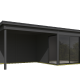 Tuinhuis Julia 655x295 cm met Overkapping Carbongrey van Noord-Europees Vuren