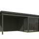 Tuinhuis Julia 655x295 cm met Overkapping Greengrey van Noord-Europees Vuren