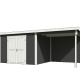 Tuinhuis Kjeld 550x250 cm carbongrey-wit noordeuropees vuren