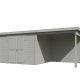 Tuinhuis Kjeld 550x250 cm Platinumgrey noordeuropees vuren