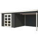 Tuinhuis Manuel 600x275 cm Carbongrey-Wit noordeuropees vuren