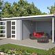 Tuinhuis Manuel 600x275 cm Platinumgrey-Wit noordeuropees vuren