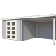 Tuinhuis Manuel 600x275 cm Platinumgrey-Wit noordeuropees vuren