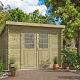 Tuinhuis Nadia 275x275 cm Olijfgroen Geïmpregneerd noordeuropees vuren