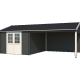 Tuinhuis Octavio 681x380 cm Carbongrey-Wit noordeuropees vuren