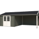 Tuinhuis Octavio 681x380 cm Greengrey-Wit noordeuropees vuren