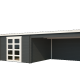 Tuinhuis Olenka 710x330 cm Carbongrey-Wit noordeuropees vuren