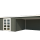 Tuinhuis Olenka 710x330 cm Greengrey-Wit noordeuropees vuren
