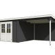 Tuinhuis Orlando 581x292 cm Carbongrey-Wit noordeuropees vuren