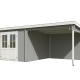 Tuinhuis Orlando 581x292 cm Platinumgrey-Wit noordeuropees vuren