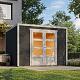 Tuinhuis Quby 300x300 cm in de kleurstelling Darkgrey-Lightgrey