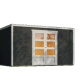 Tuinhuis Quby 400x300 cm in de kleurstelling Darkgrey-Lightgrey