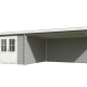 Tuinhuis St. Louis 681x292 cm in de kleurstelling Platinumgrey-Wit
