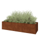 Cortenstaal plantenbak XXL - Rechthoek - 360 x 100 x 80 cm - Met bodemplaat