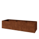 Cortenstaal plantenbak XXL - Rechthoek - 360 x 100 x 80 cm - Met bodemplaat