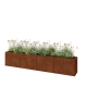 Cortenstaal plantenbak XXL - Rechthoek - 320 x 40 x 60 cm - Met bodemplaat