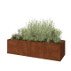 Cortenstaal plantenbak XXL - Rechthoek - 320 x 100 x 80 cm - Met bodemplaat