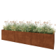 Cortenstaal plantenbak XXL - Rechthoek - 300 x 80 x 60 cm - Zonder bodemplaat
