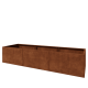 Cortenstaal plantenbak XXL - Rechthoek - 300 x 80 x 60 cm - Met bodemplaat