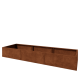 Cortenstaal plantenbak XXL - Rechthoek - 300 x 80 x 40 cm - Zonder bodemplaat
