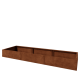 Cortenstaal plantenbak XXL - Rechthoek - 300 x 80 x 30 cm - Zonder bodemplaat