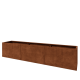Cortenstaal plantenbak XXL - Rechthoek - 300 x 50 x 60 cm - Met bodemplaat