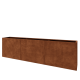 Cortenstaal plantenbak XXL - Rechthoek - 300 x 40 x 80 cm - Zonder bodemplaat