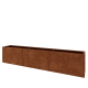 Cortenstaal plantenbak XXL - Rechthoek - 300 x 40 x 60 cm - Met bodemplaat