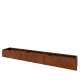 Cortenstaal plantenbak XXL - Rechthoek - 300 x 40 x 30 cm - Met bodemplaat