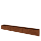 Cortenstaal plantenbak XXL - Rechthoek - 300 x 30 x 30 cm - Zonder bodemplaat