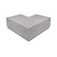 ArtiStone hoekstuk traptreden 90° buiten 40x20 Grijs