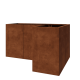 Cortenstaal plantenbak - L-vorm - 150 x 100 x 80 cm - Zonder bodemplaat