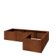 Cortenstaal plantenbak - L-vorm - 150 x 100 x 30 cm - Zonder bodemplaat