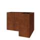 Cortenstaal plantenbak - L-vorm - 120 x 80 x 80 cm - Zonder bodemplaat