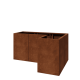 Cortenstaal plantenbak - L-vorm - 120 x 80 x 60 cm - Zonder bodemplaat