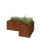 Cortenstaal plantenbak - L-vorm - 120 x 80 x 40 cm - Zonder bodemplaat