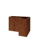 Cortenstaal plantenbak - L-vorm - 90 x 60 x 60 cm - Zonder bodemplaat