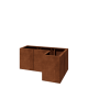 Cortenstaal plantenbak - L-vorm - 90 x 60 x 40 cm - Met bodemplaat