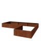 Cortenstaal plantenbak - L-vorm - 360 x 240 x 40 cm - Zonder bodemplaat