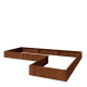 Cortenstaal plantenbak - L-vorm - 360 x 240 x 30 cm - Zonder bodemplaat