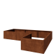 Cortenstaal plantenbak - L-vorm - 300 x 200 x 50 cm - Zonder bodemplaat