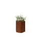 Cortenstaal plantenbak - Zeshoek - 59,3 x 52 x 60 cm - Met bodemplaat - Met poten