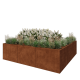 Cortenstaal plantenbak XXL - Vierkant - 300 x 300 x 80 cm - Zonder bodemplaat